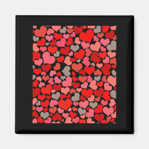 Love Valentine Day Heart Women Pink Rose T Shirt Magnet