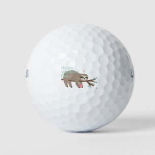 love valentine sloth golf balls