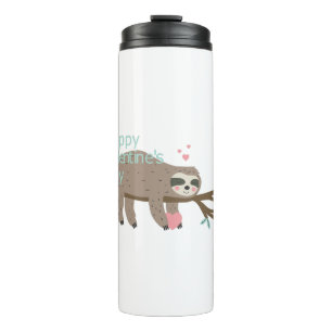 love valentine sloth thermal tumbler