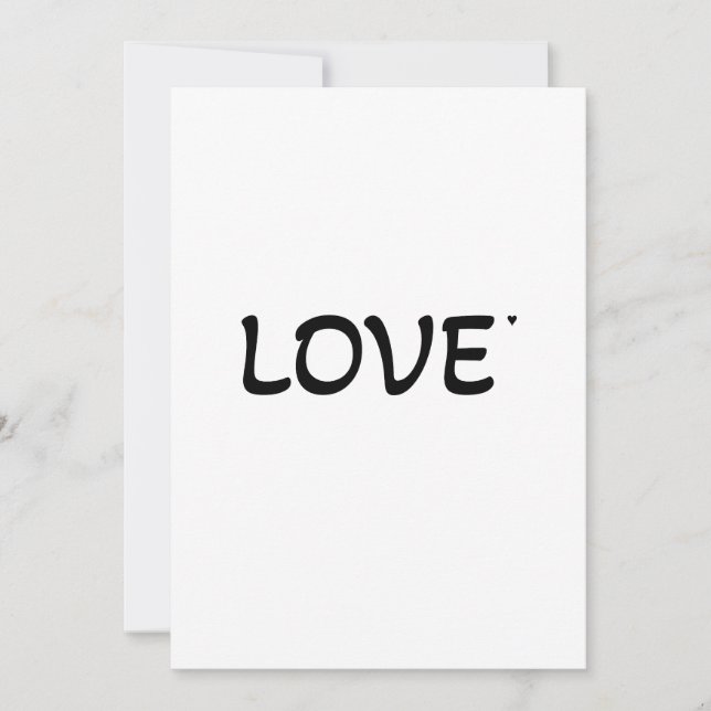 Love - valentine typography card (Front)