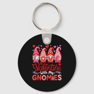 Love Valentine With My Gnomies Group Gnomes Cute H Key Ring