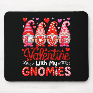 Love Valentine With My Gnomies Group Gnomes Cute H Mouse Mat
