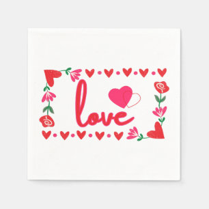 Love Valentine's Day 3 Ply Napkins