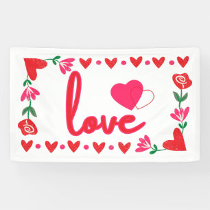 Love Valentine's Day 3x5 Vinyl Banner