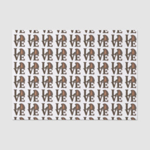 LOVE Valentine's Day Brown Chocolate Drop Candy Tissue Paper