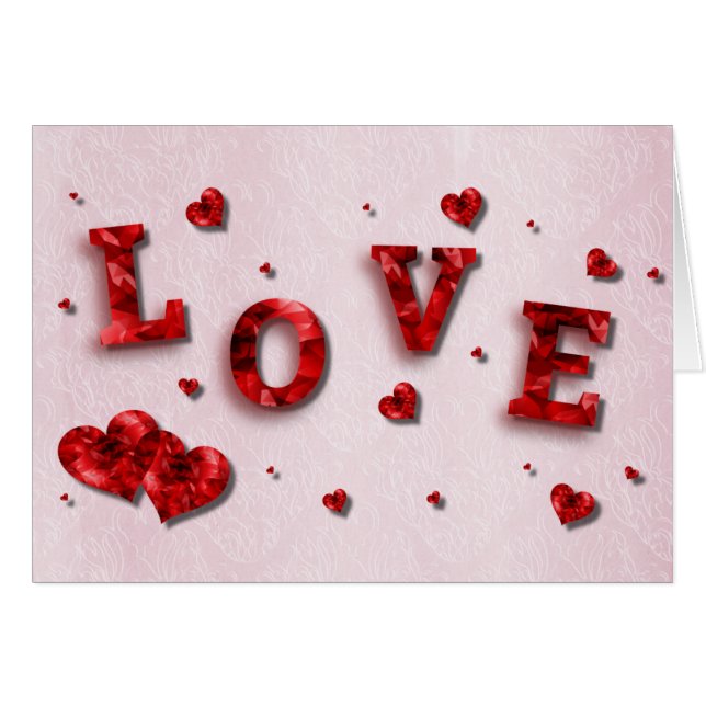 Love Valentine's Day Card (Front Horizontal)