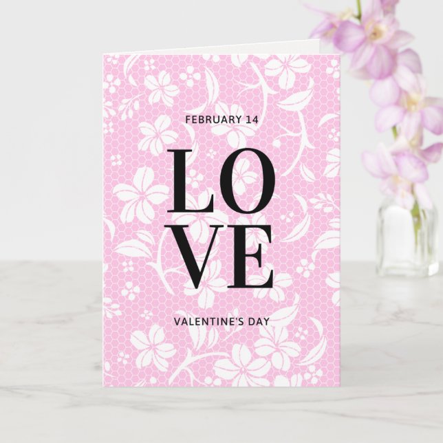LOVE Valentine's Day Card (Orchid)