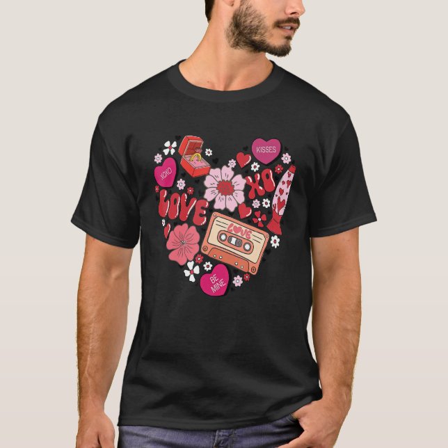 Love Valentine's Day Conversation Hearts Ring Pop  T-Shirt (Front)
