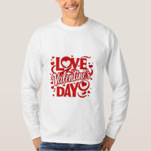 Love Valentine's Day Full-Sleeve T-Shirt For Him