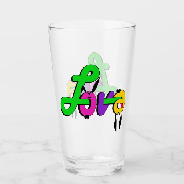 Love, Valentine's day Glass (Front)