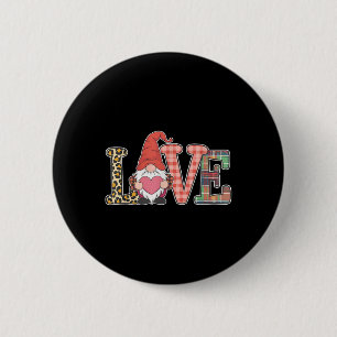 Love Valentines Day Gnomes Cute Red Hearts Gnome 6 Cm Round Badge
