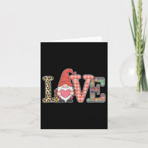 Love Valentines Day Gnomes Cute Red Hearts Gnome Card