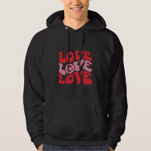 Love Valentine's Day Groovy Funny Holiday  Hoodie