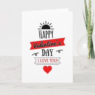 Love Valentine's Day Heart Couples Cute Funny Gift Card