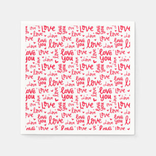 Love Valentine's Day Napkin