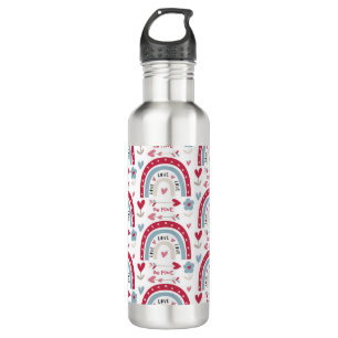Love Valentines Day Rainbow    710 Ml Water Bottle