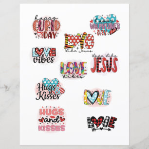 Love Valentines Day Romantic Scrapbook elements