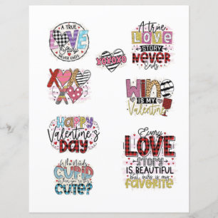 Love Valentines Day Romantic Scrapbook elements