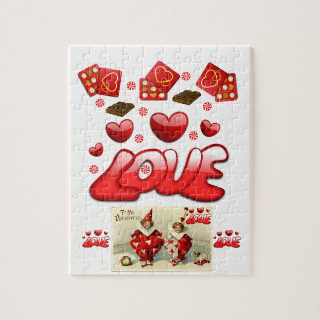 love valentines jigsaw puzzle kids (Vertical)