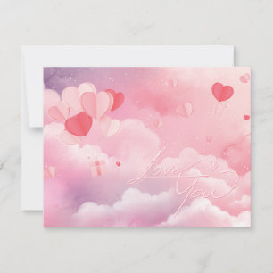 Love Valentines Sugar Clouds Holiday Card