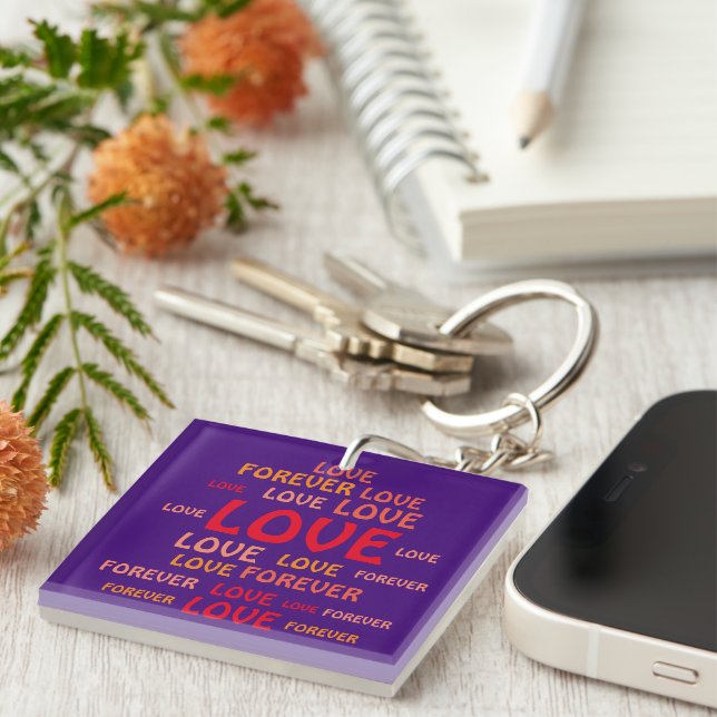 LOVE VALNTINE, BIRTHDAY GIFT BOYFRIEND, WIFE  KEYC KEY RING (Front Right)