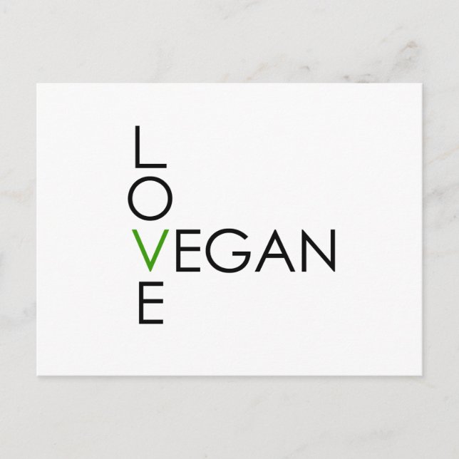Love Vegan Postcard (Front)