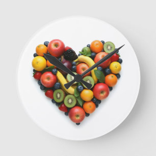 Love Vegan Round Clock