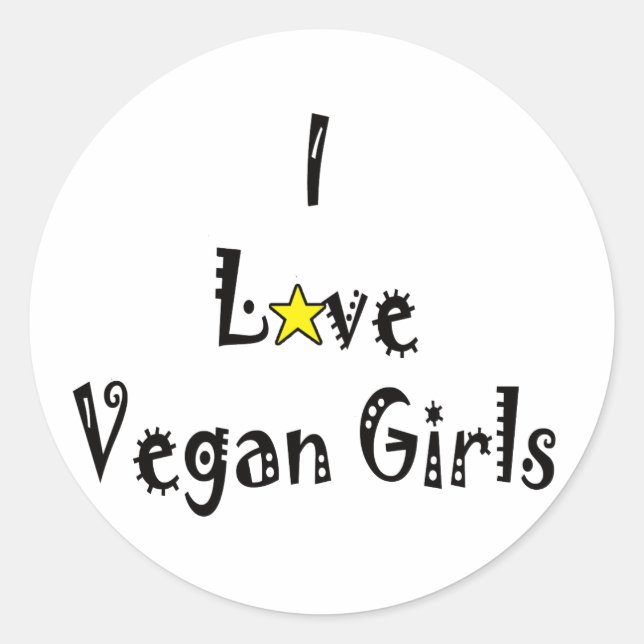 Love Vegans Stickers (Front)