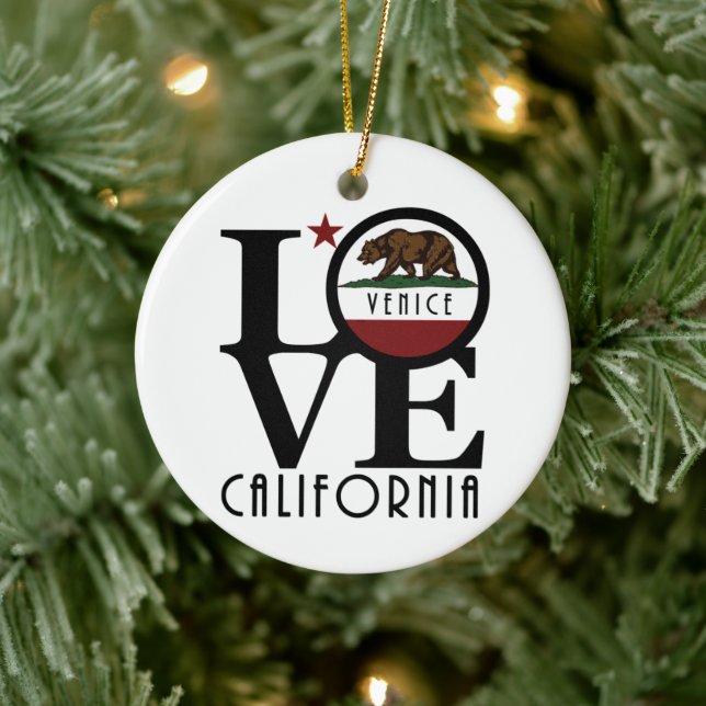 LOVE Venice California Ceramic Tree Decoration (Tree)