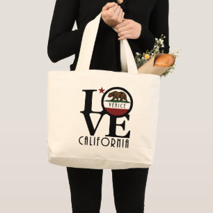 LOVE Venice California Large Tote Bag