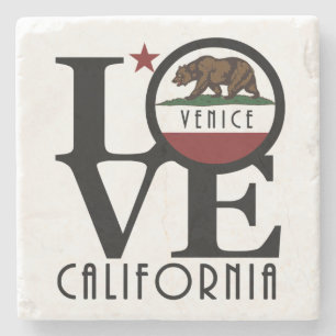 LOVE Venice California Stone Coaster