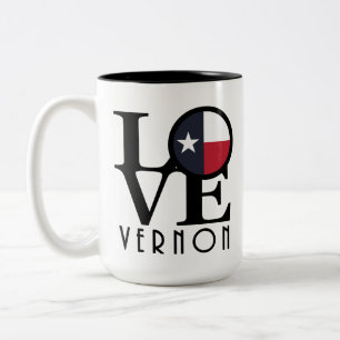 LOVE VErnon Texas 15oz Two-Tone Coffee Mug