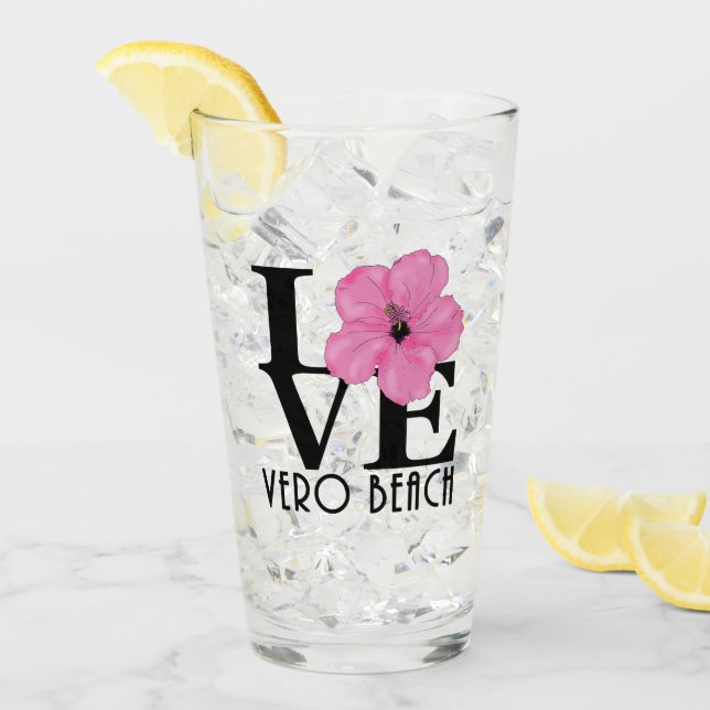 LOVE Vero Beach Hibiscus Glass (Front Ice)