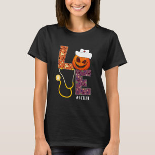 Love VET Nurse Life Nurse Halloween Pumpkin Costum T-Shirt