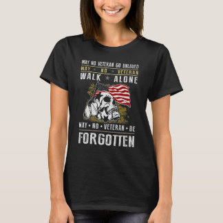 Love Veteran Soldier Military Warrior American Fla T-Shirt