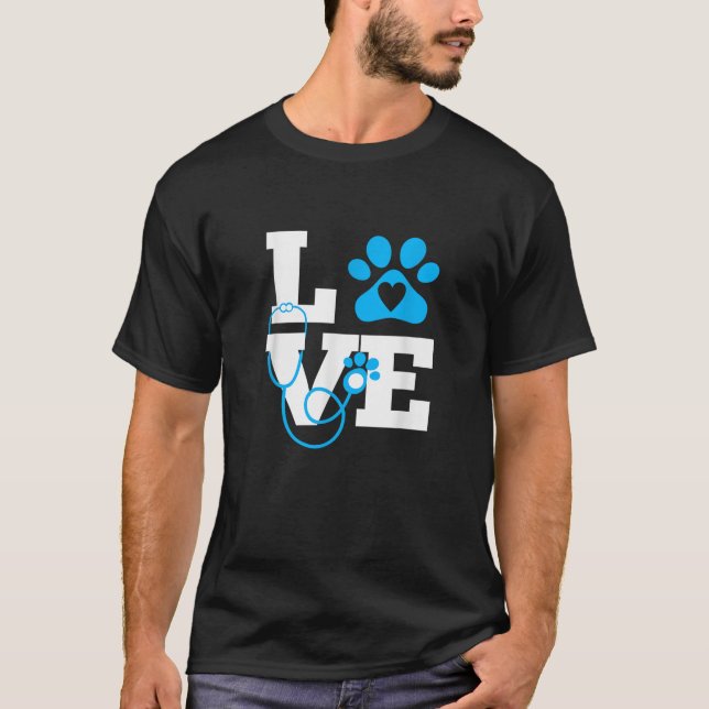 Love Veterinary Medicine Vet Tech Week Teacher Pri T-Shirt (Front)