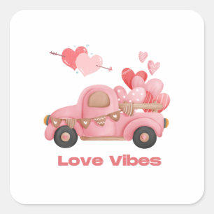 Love vibes , valentine's day 2023 square sticker