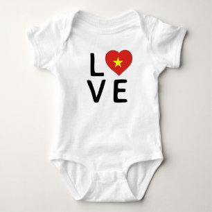 Love - Vietnam Flag Baby Bodysuit