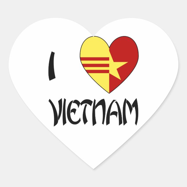 Love Vietnam Unity Heart Sticker (Front)