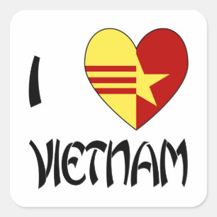 Love Vietnam Unity Square Sticker