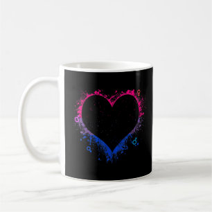 Love Vintage Heart Lgbt Bisexual Colours Gay Flag  Coffee Mug