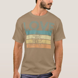 Love Vintage Retro Quad Bike Rider 1028 T-Shirt