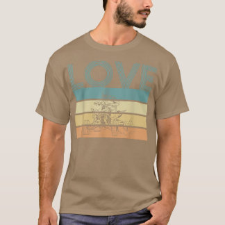 Love Vintage Retro Quad Bike Rider 1028 T-Shirt