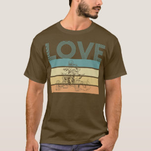 Love Vintage Retro Quad Bike Rider 759 T-Shirt