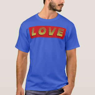 Love Vintage Retro Text T-Shirt