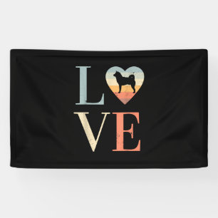 Love Vintage Siberian Husky Gift   Valentines gift Banner