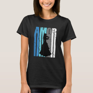 Love Violin Motivating Amor Text Words Violinist V T-Shirt