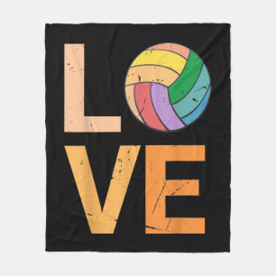 Love Volleyball Best Fun Birthday Present for Girl Fleece Blanket