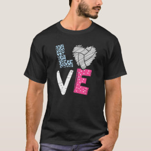Love Volleyball Coach Player Teen Girls Women Kids T-Shirt