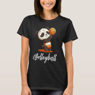 Love Volleyball Cute Volleyball Baby Panda T-Shirt